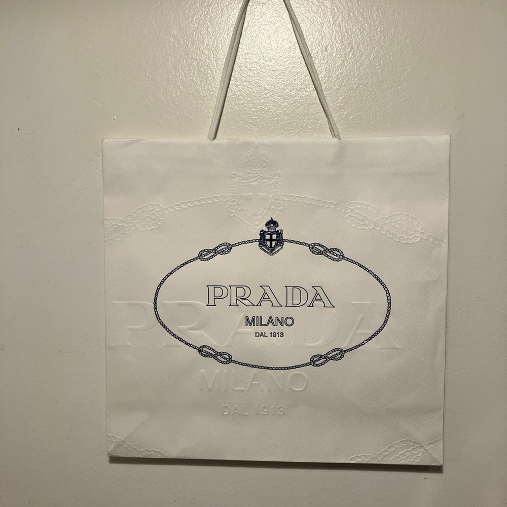 Prada Cream Milano Large Shopping Bag😊